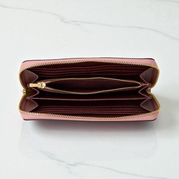 Coach Long Zip Around Wallet in Light Blush Pink Leather C3441 - Picture 3 of 3